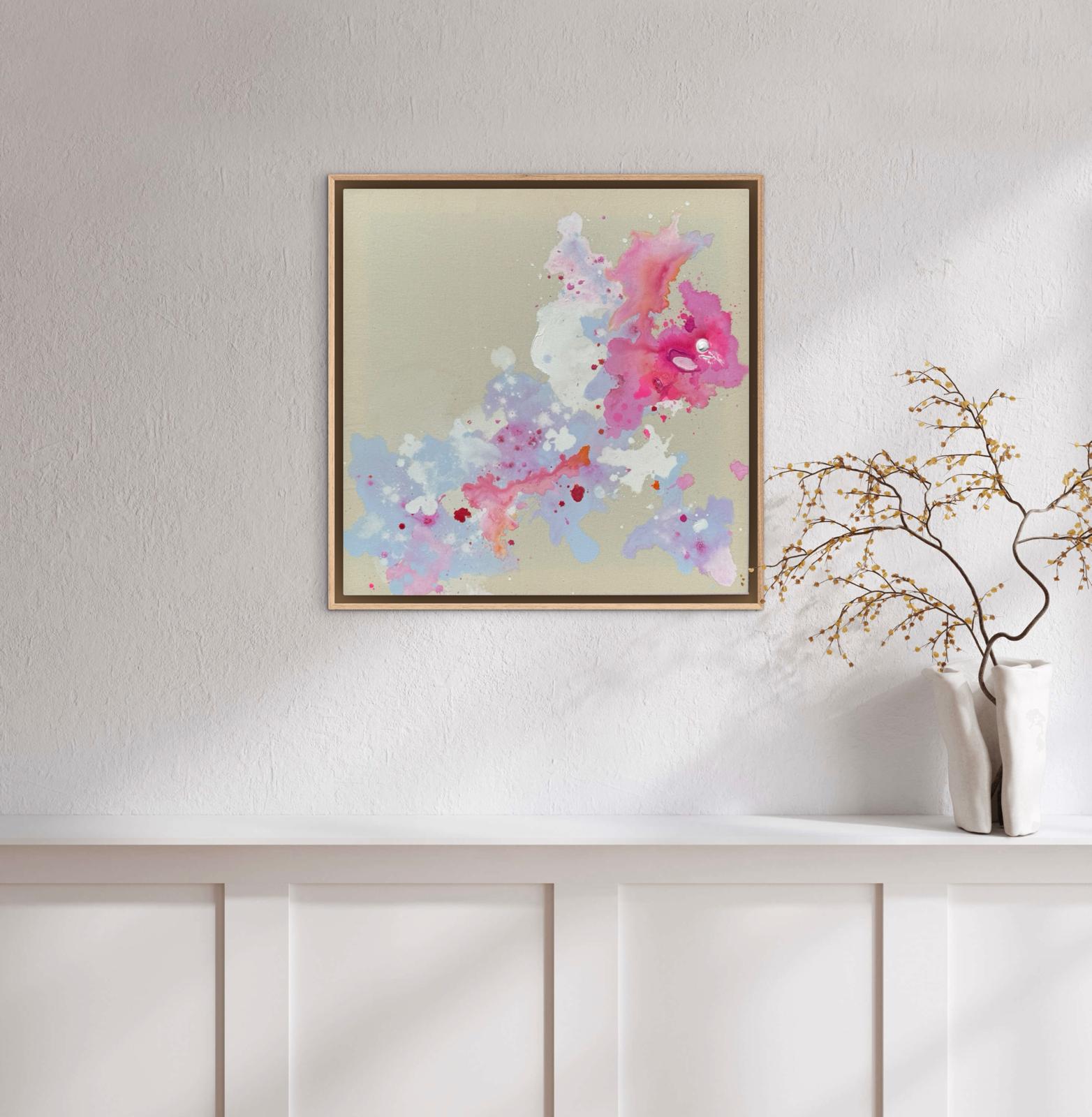 Kirschblüte II, 2026, Acryl auf roher Baumwollleinwand, Ansicht 2